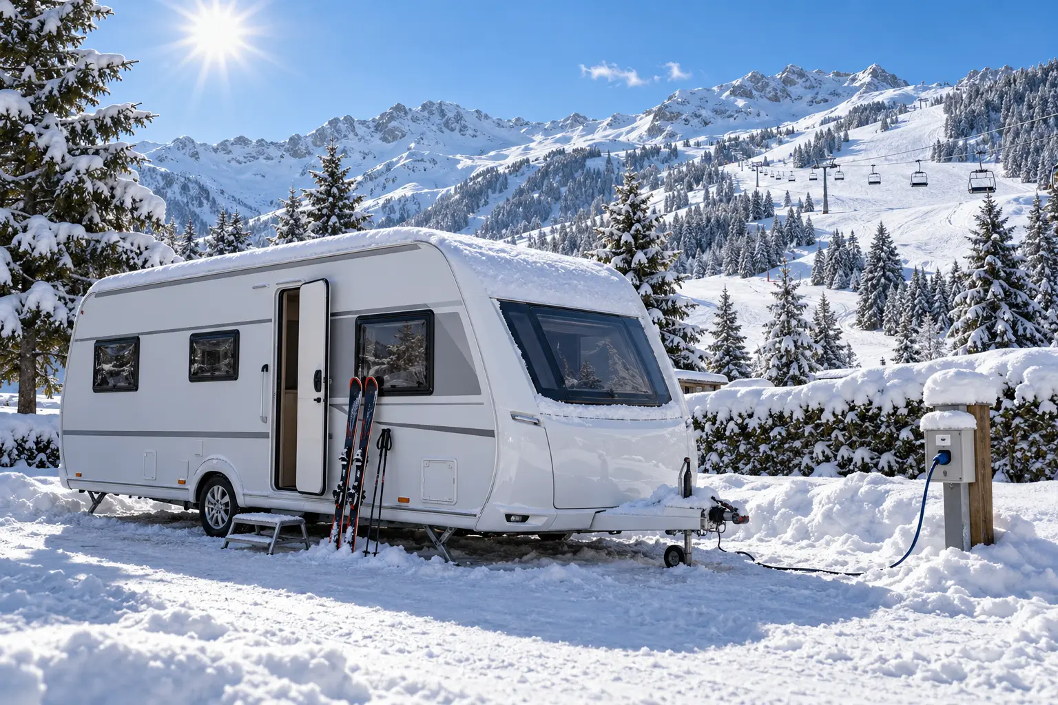 Caravaneige : le guide pour camper en caravane près des pistes